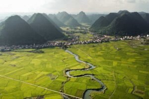 Bac Son Ricefields, Mountain, Sunshine
