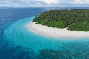 Public beach on Feridhoo Island, Maldives
