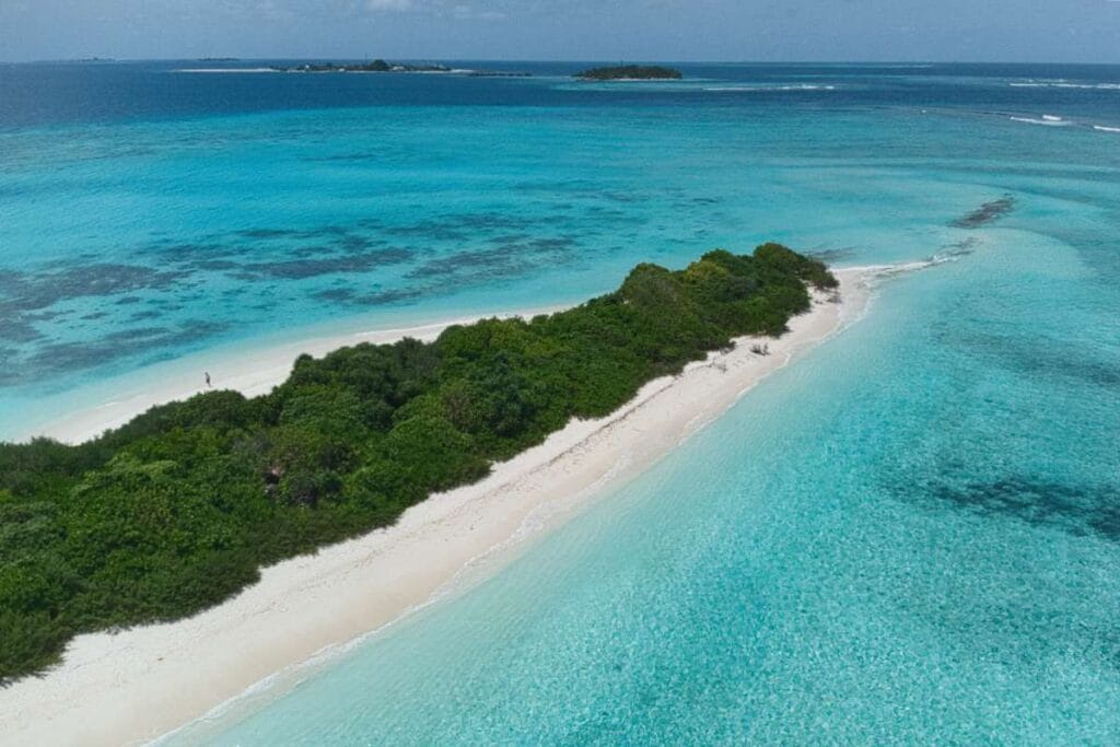 Summit view of Mathiveri Picnic Island, Maldives